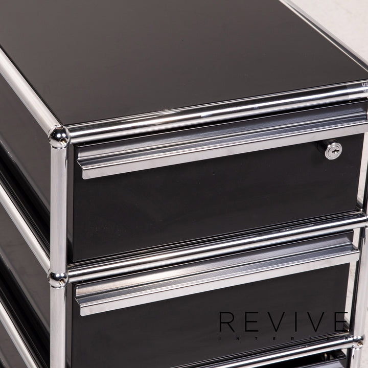USM Haller Metall Chrom Sideboard Anthrazit Rollcontainer Büromöbel #15212
