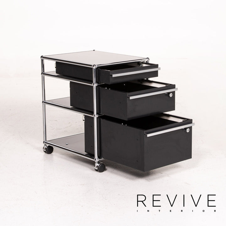 USM Haller Metall Chrom Sideboard Anthrazit Rollcontainer Büromöbel #15301