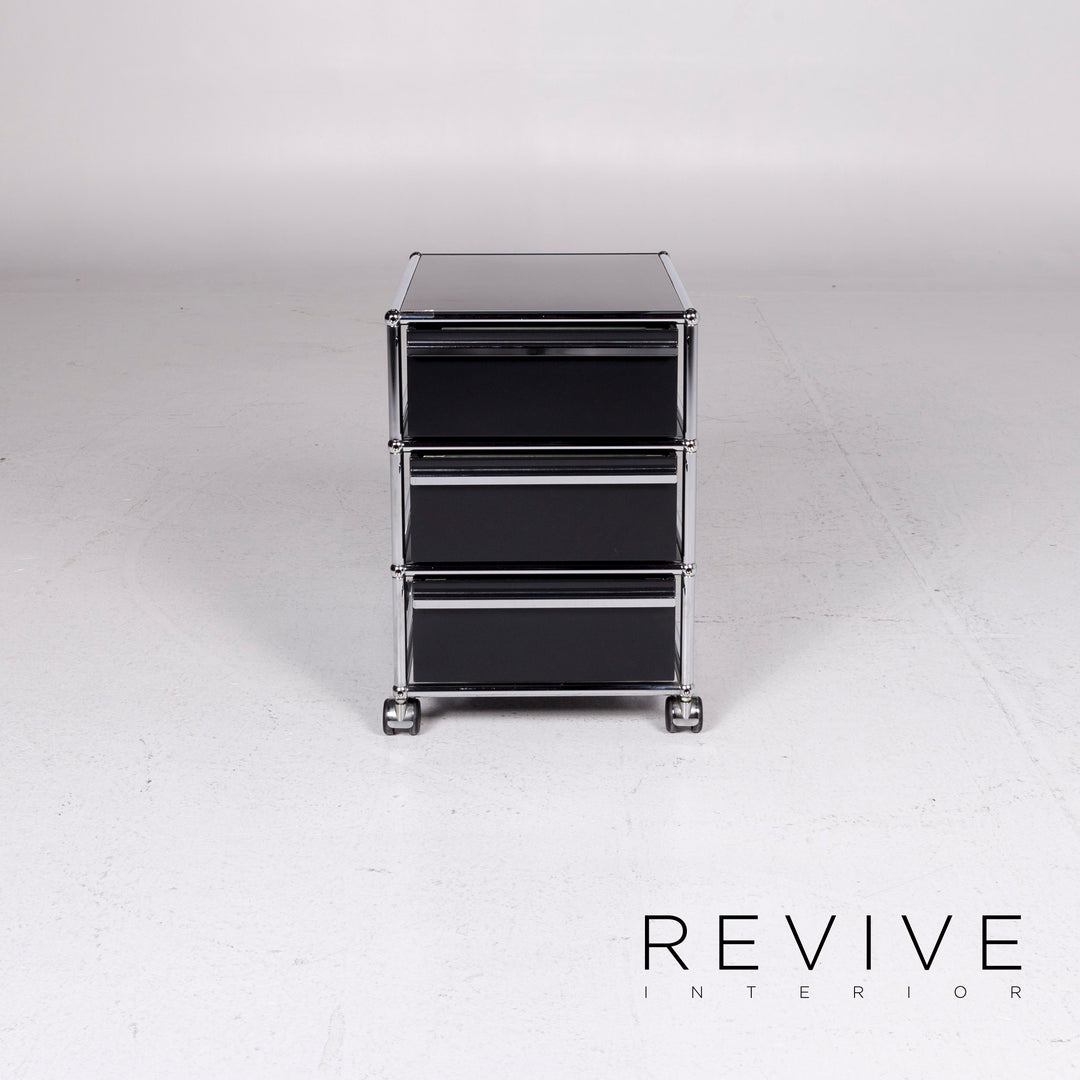 USM Haller Metal Roll Container Black Sideboard Office Furniture #11483