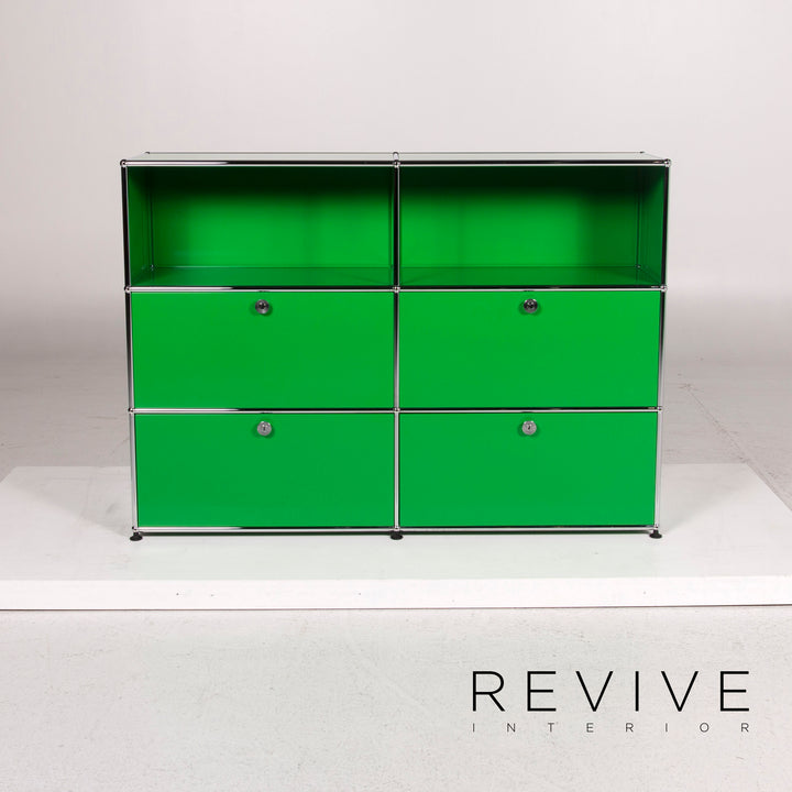 USM Haller buffet en métal étagère verte mobilier de bureau #11869