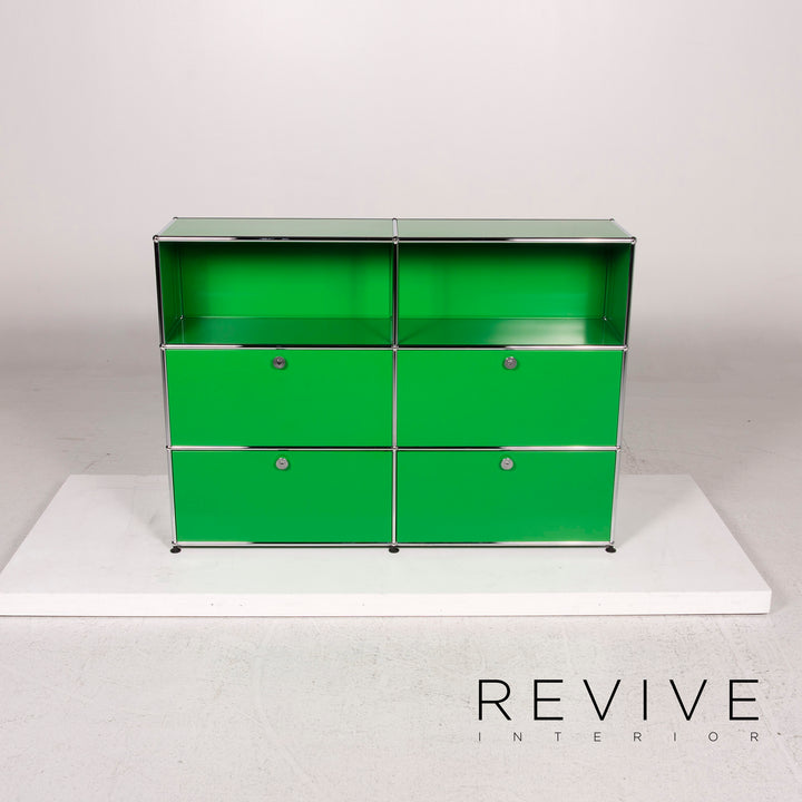 USM Haller buffet en métal étagère verte mobilier de bureau #11869