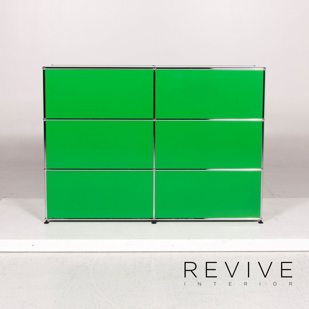 USM Haller buffet en métal étagère verte mobilier de bureau #11869