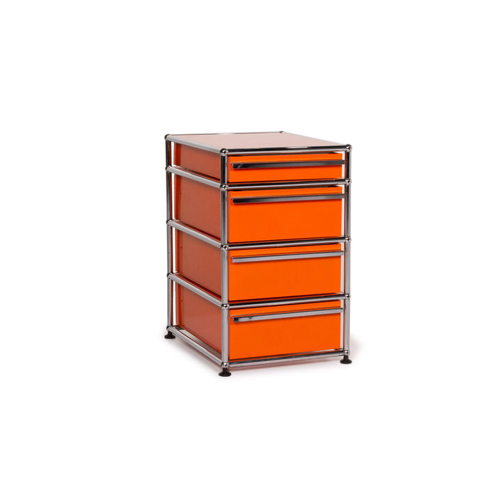 USM Haller Metall Sideboard Orange Container Chrom Büro #12284