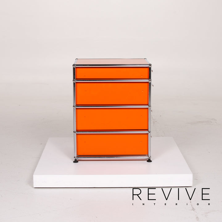 USM Haller Metall Sideboard Orange Container Chrom Büro #12285