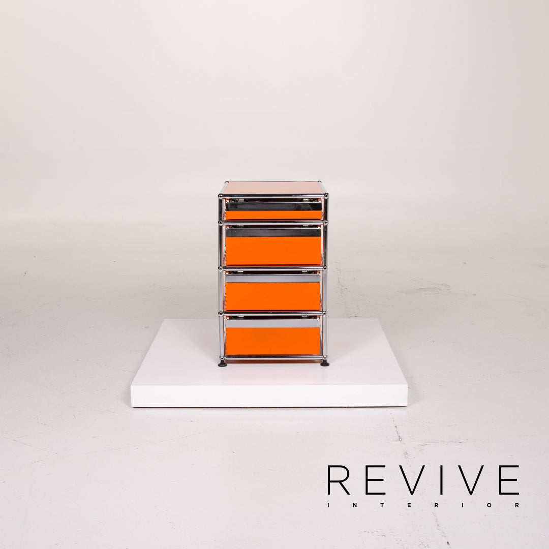 USM Haller Metall Sideboard Orange Container Chrom Büro #12285
