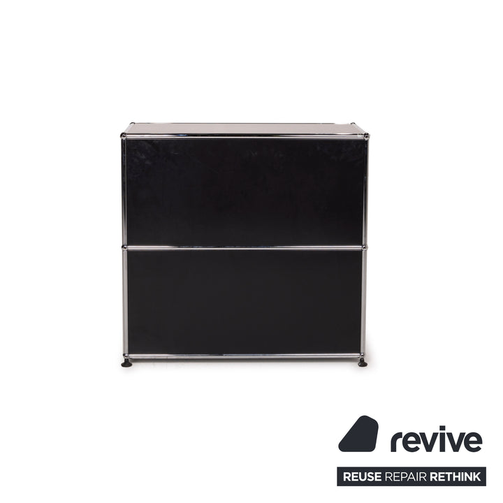 USM Haller metal sideboard black 1x2 compartments office cabinet