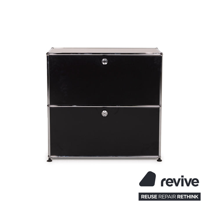 USM Haller metal sideboard black 1x2 compartments office cabinet