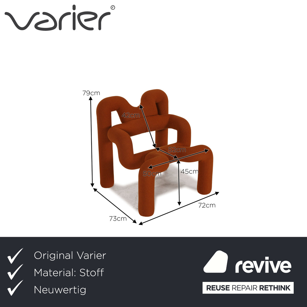 Varier Ekstrem Stoff Stuhl Braun Modern