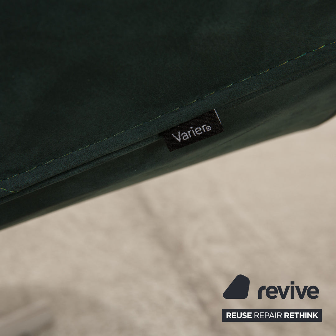 Varier cocoon leather armchair set petrol incl. stool function