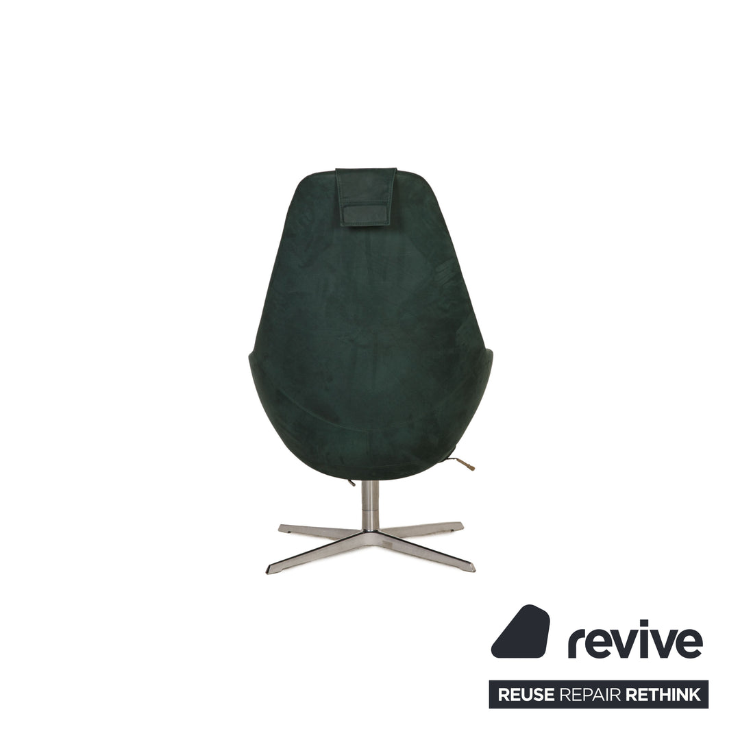 Varier cocoon leather armchair set petrol incl. stool function