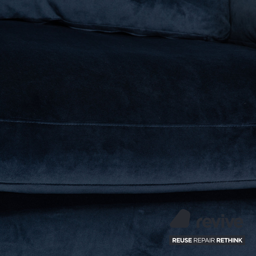 Vilmers Viking Velvet Sofa Blue Two Seater Couch