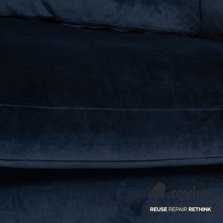 Vilmers Viking Velvet Sofa Blue Two Seater Couch