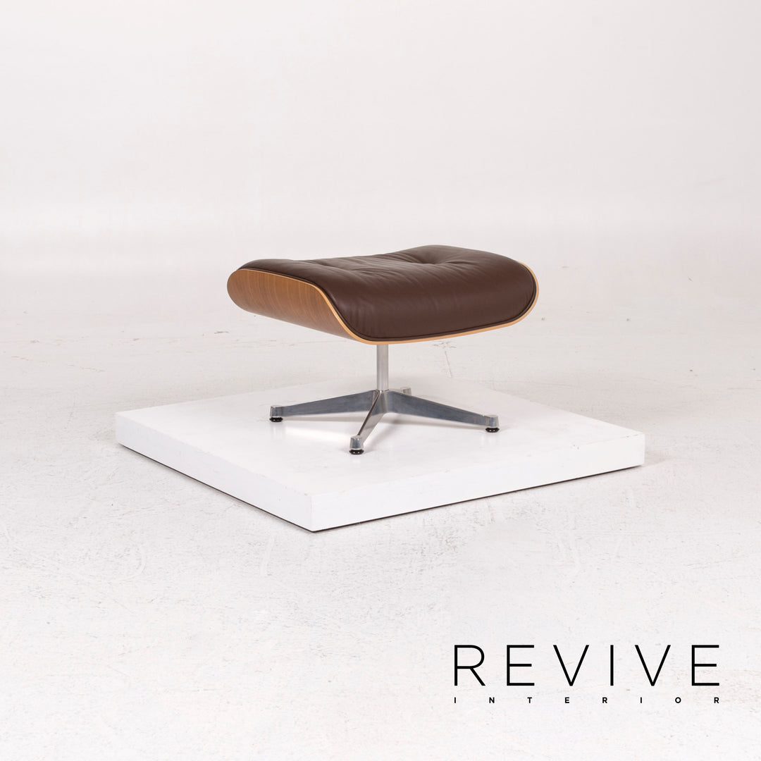 Vitra Eames Lounge Chair avec fauteuil ottoman en cuir marron Charles &amp; Ray #12368