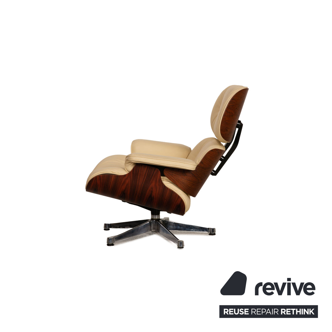 Vitra Eames Lounge Chair Leder Sessel Creme