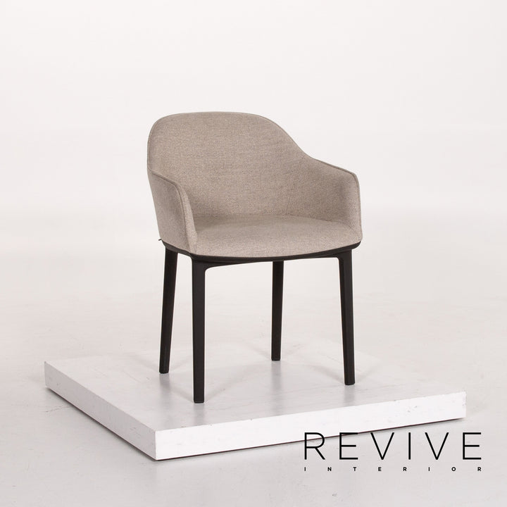 Vitra Softshell Stoff Sessel Garnitur Grau 2x Stuhl #13862