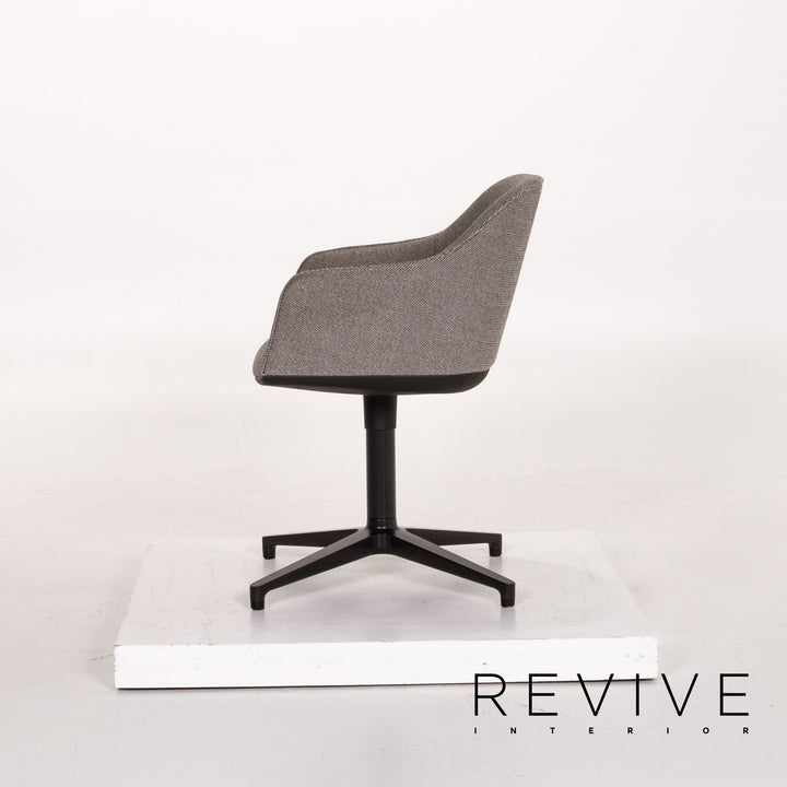 Vitra Softshell Stoff Sessel Grau Drehbar Stuhl #13812