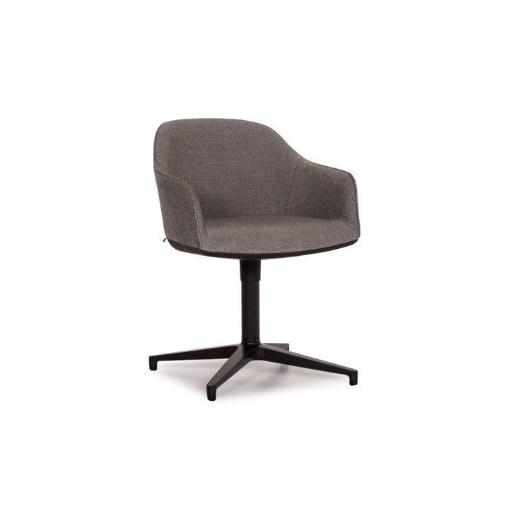 Vitra Softshell Stoff Sessel Grau Drehbar Stuhl #13812
