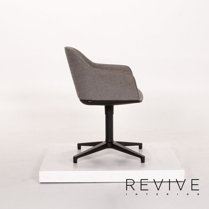 Vitra Softshell Stoff Sessel Grau Drehbar Stuhl #13812