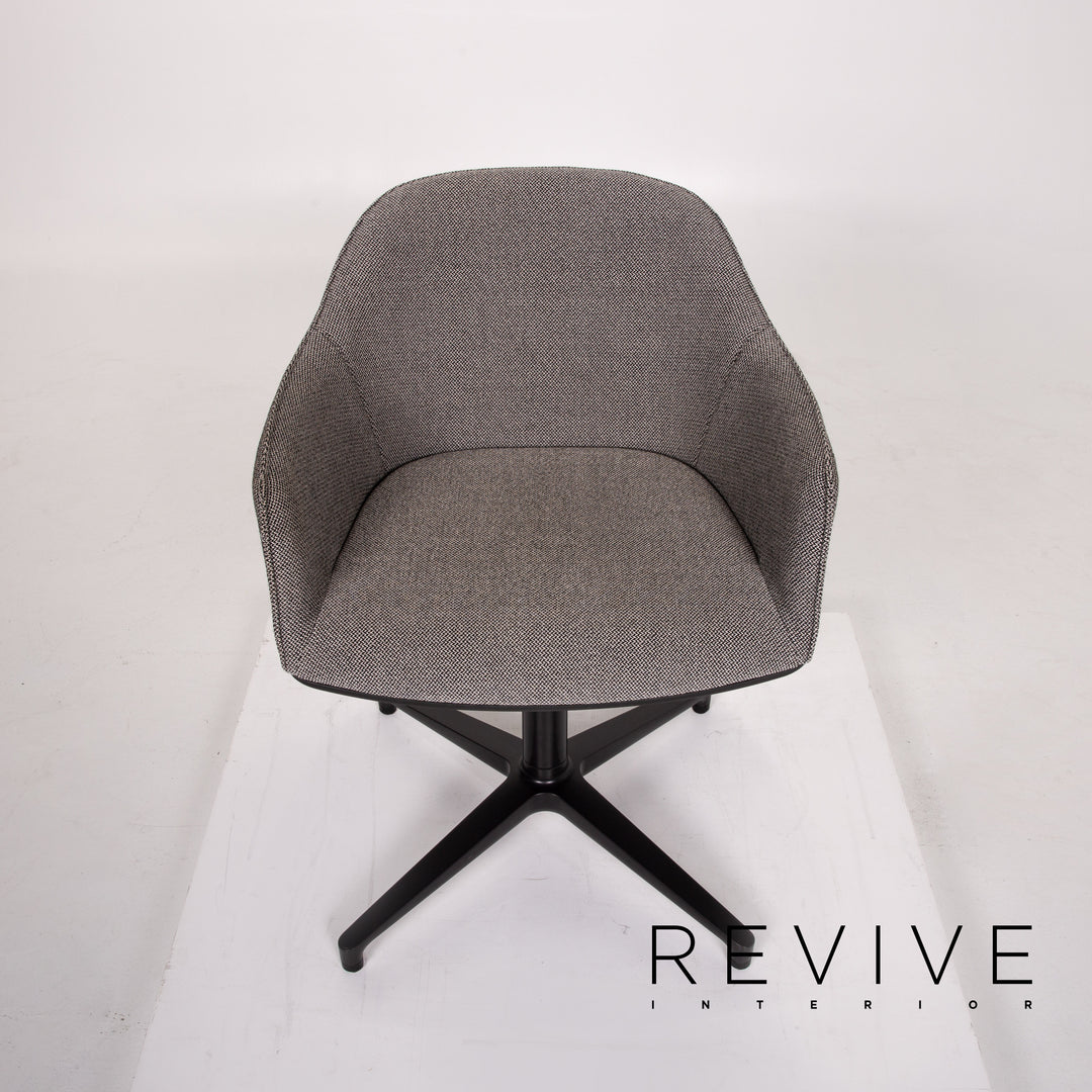 Vitra Softshell Stoff Sessel Grau Drehbar Stuhl #13812