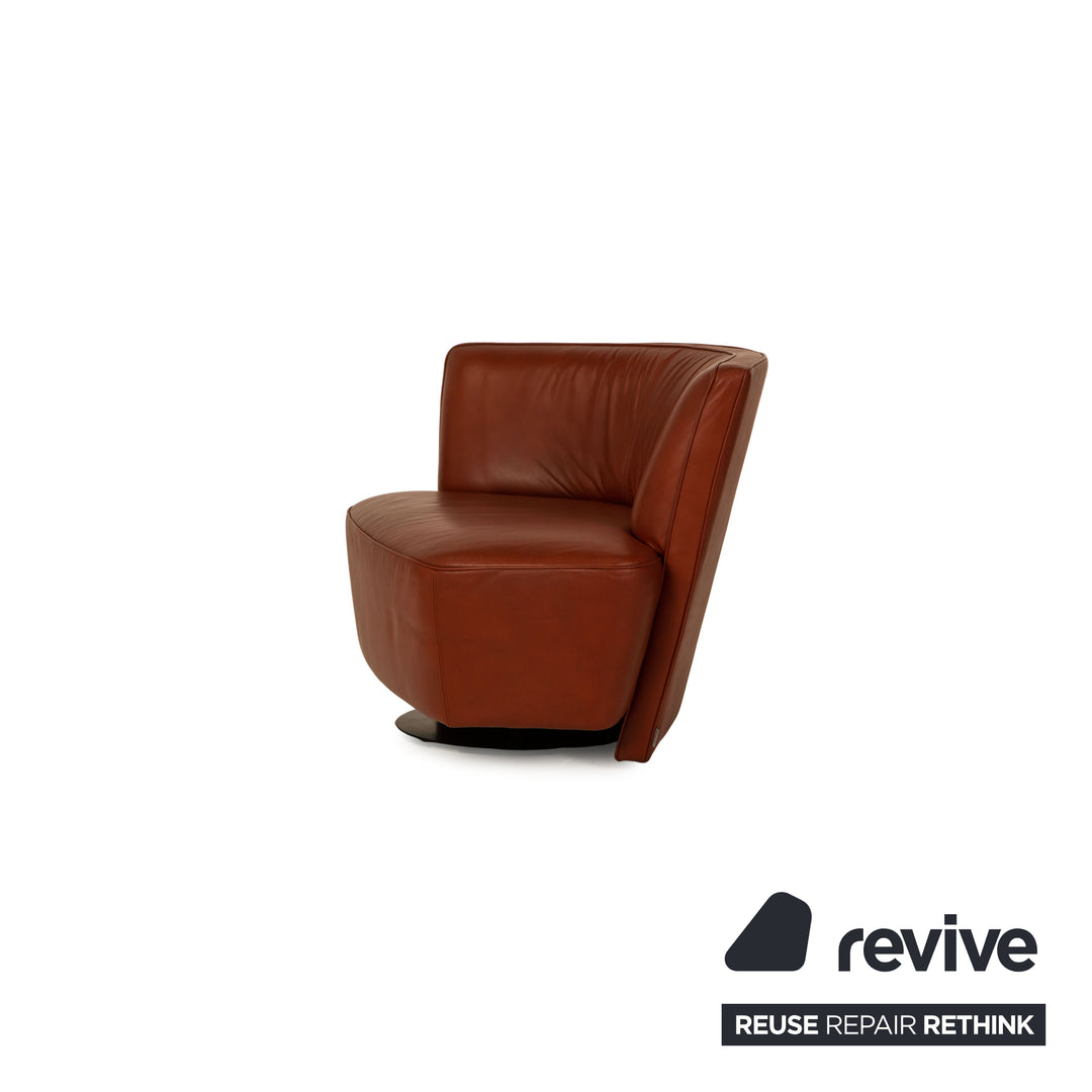 Walter Knoll Drift Leather Armchair Brown Sofa Couch