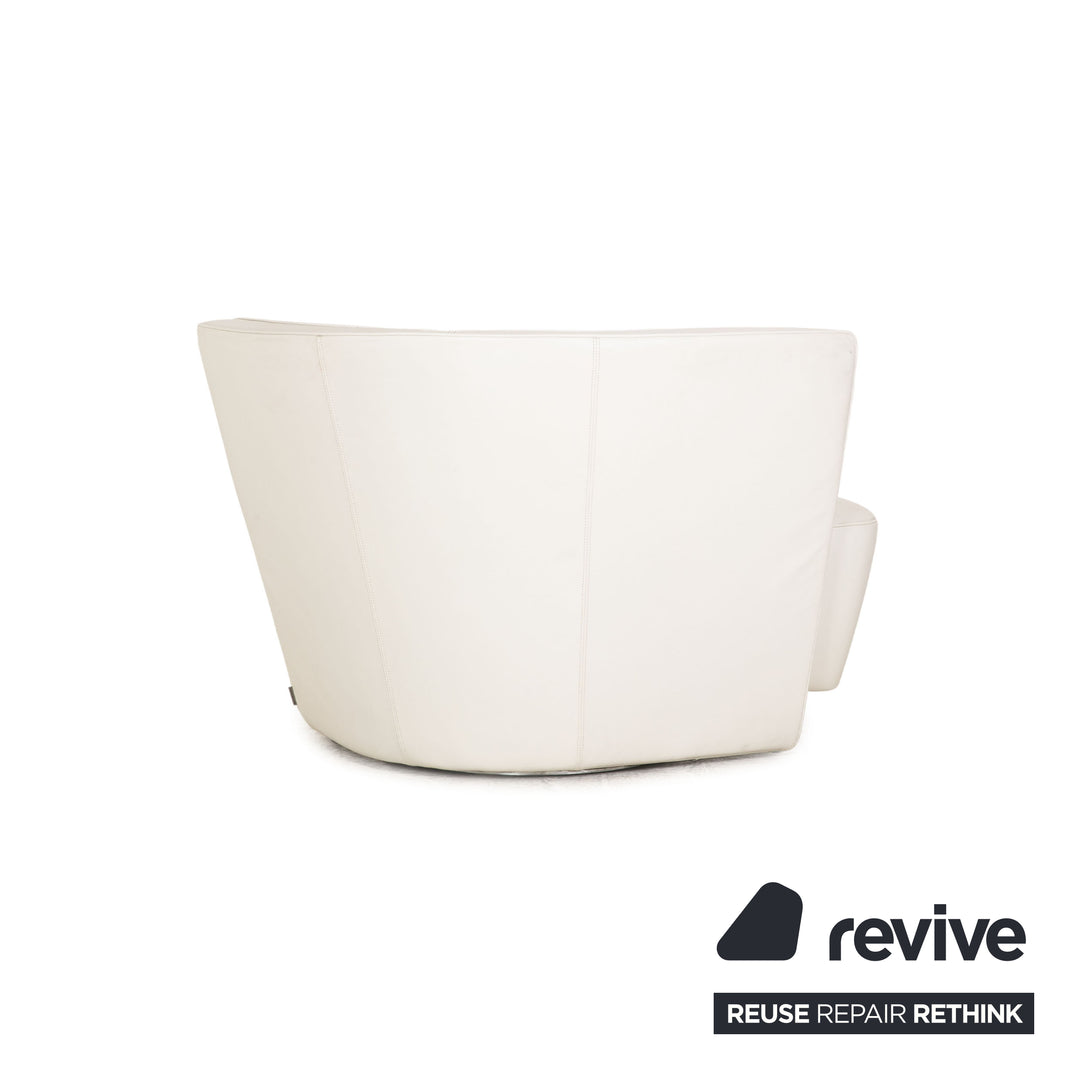 Walter Knoll Drift leather armchair set white