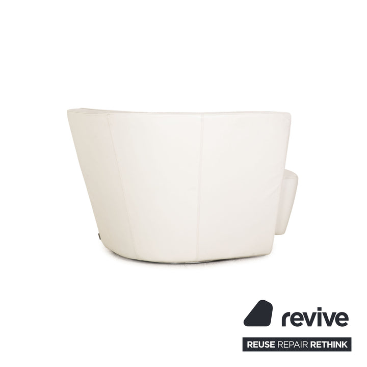 Walter Knoll Drift leather armchair set white