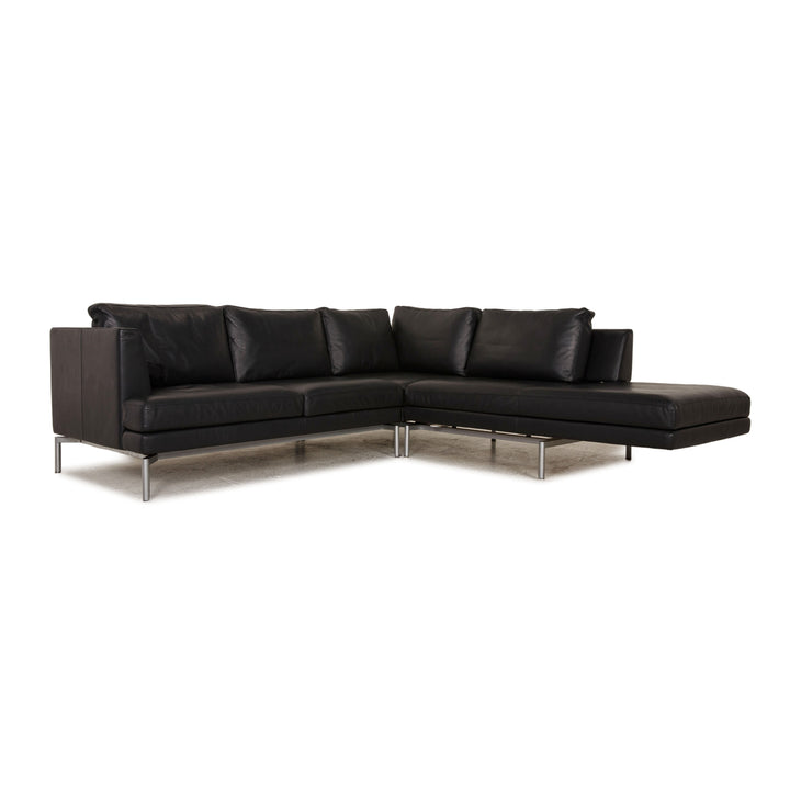 Walter Knoll Good Time Leather Sofa Dark Blue Corner Sofa Function Couch