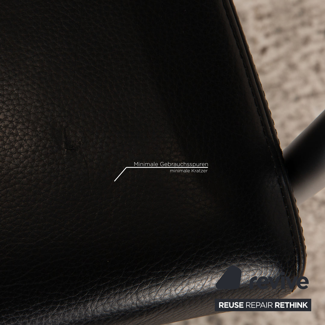 Walter Knoll Jason Leather Chair Black