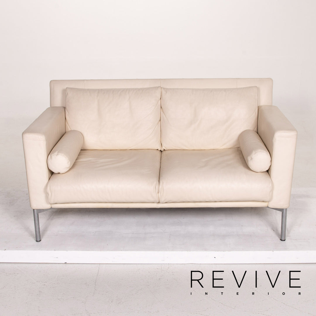 Walter Knoll canapé en cuir crème deux places fonction sommeil canapé-lit canapé #14589