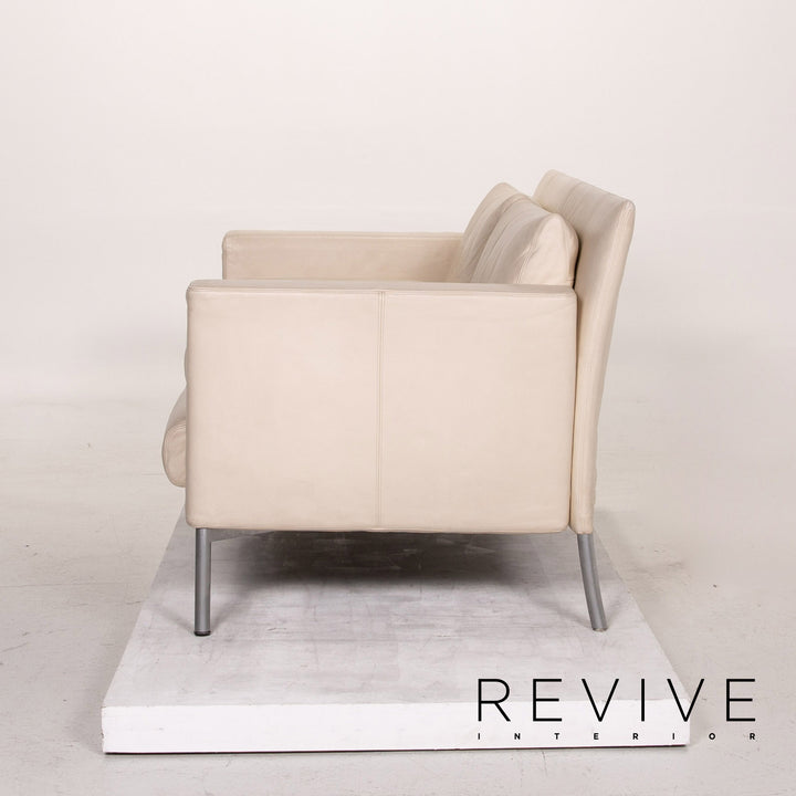 Walter Knoll canapé en cuir crème deux places fonction sommeil canapé-lit canapé #14589