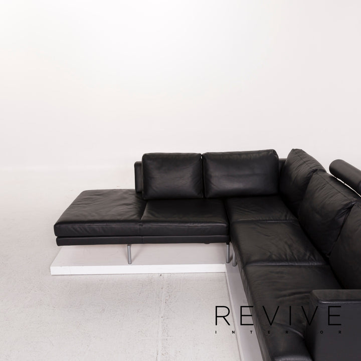 Walter Knoll Leather Sofa Black Corner Sofa #12508