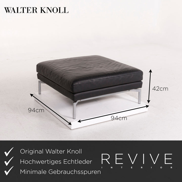 Walter Knoll Leather Sofa Black Corner Sofa #12508