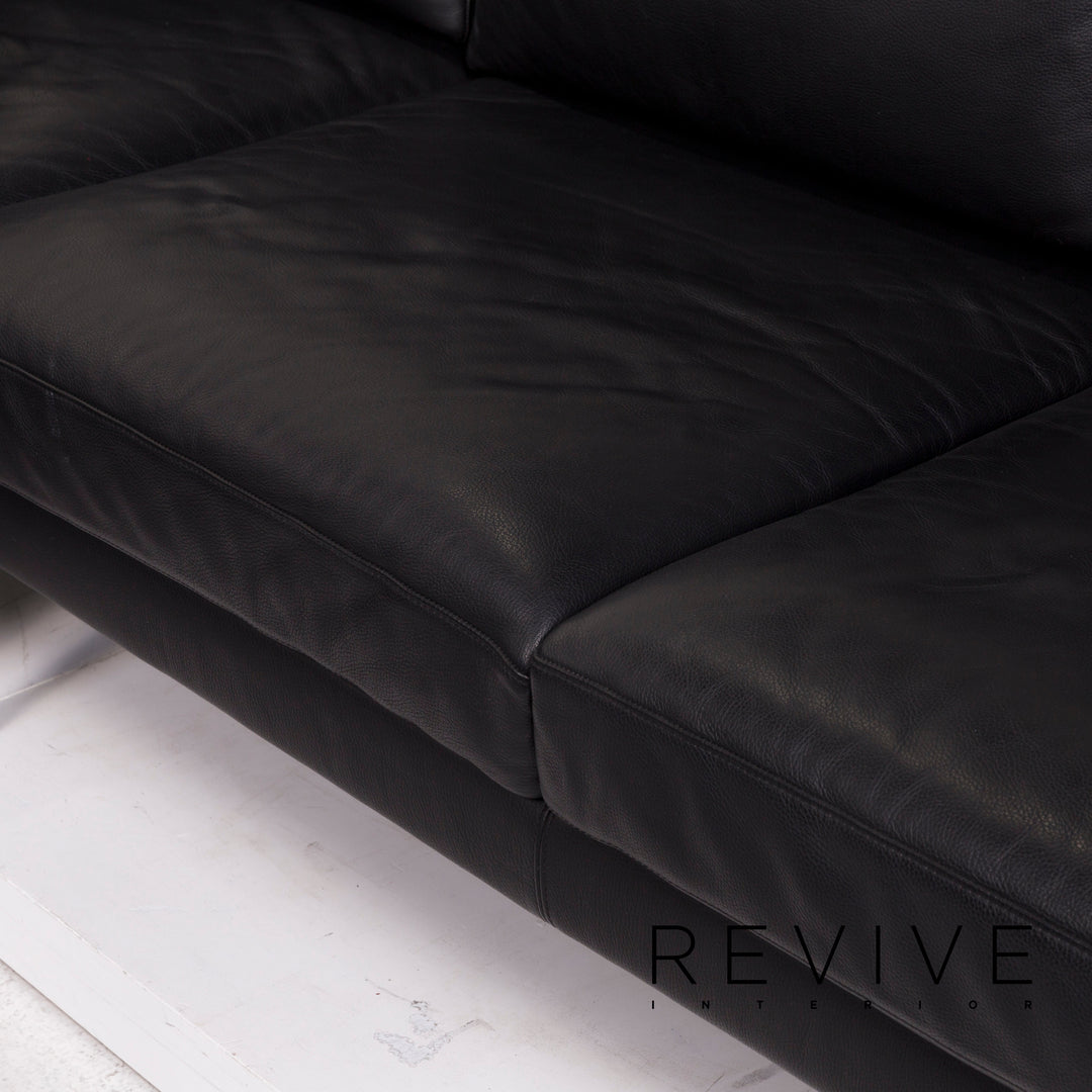 Walter Knoll Leather Sofa Black Corner Sofa #12508