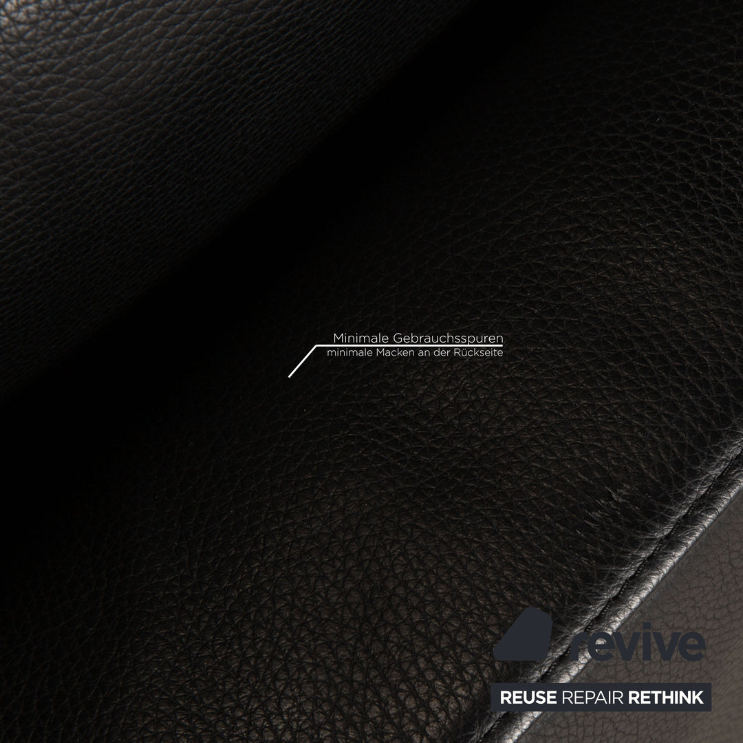 Walter Knoll Leder Sofa Schwarz Ecksofa Couch