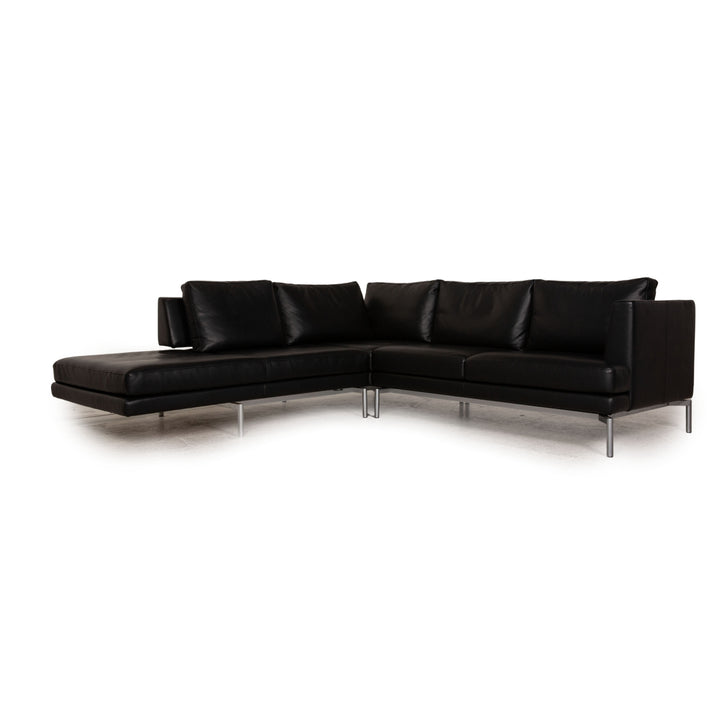 Walter Knoll Leder Sofa Schwarz Ecksofa Couch