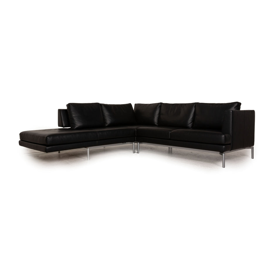 Walter Knoll Leder Sofa Schwarz Ecksofa Couch