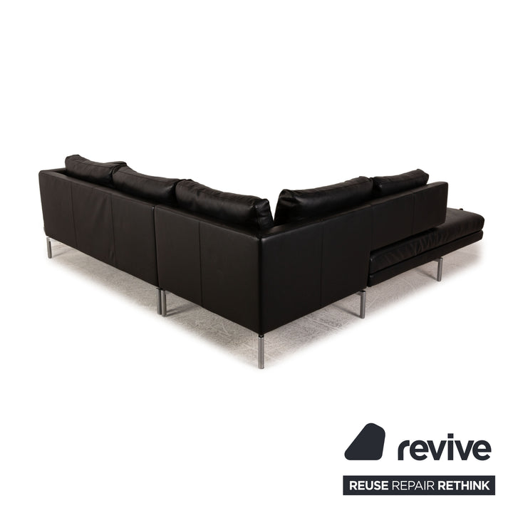 Walter Knoll Leder Sofa Schwarz Ecksofa Couch