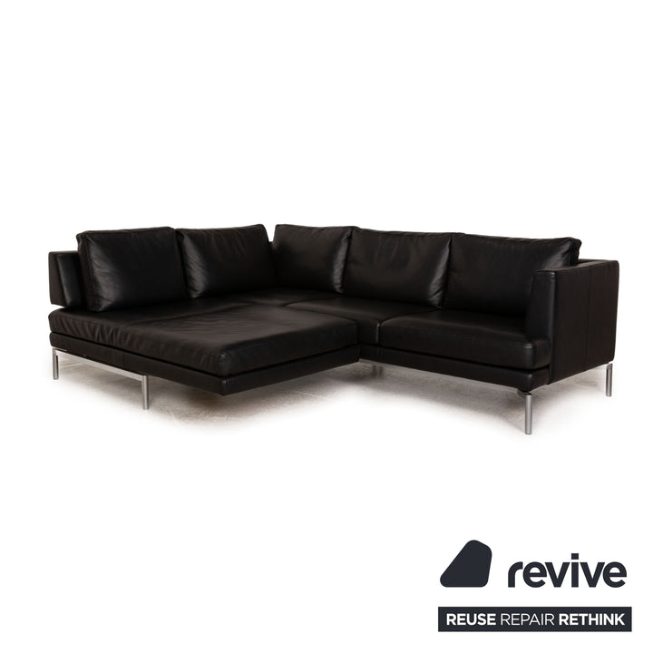 Walter Knoll Leder Sofa Schwarz Ecksofa Couch