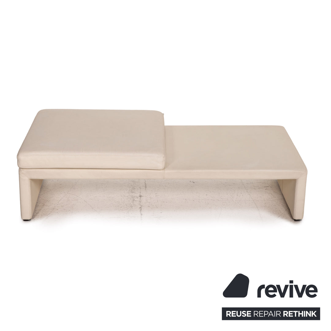Walter Knoll canapé en cuir banc tabouret banc crème