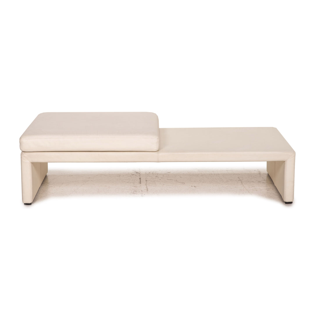 Walter Knoll canapé en cuir banc tabouret banc crème