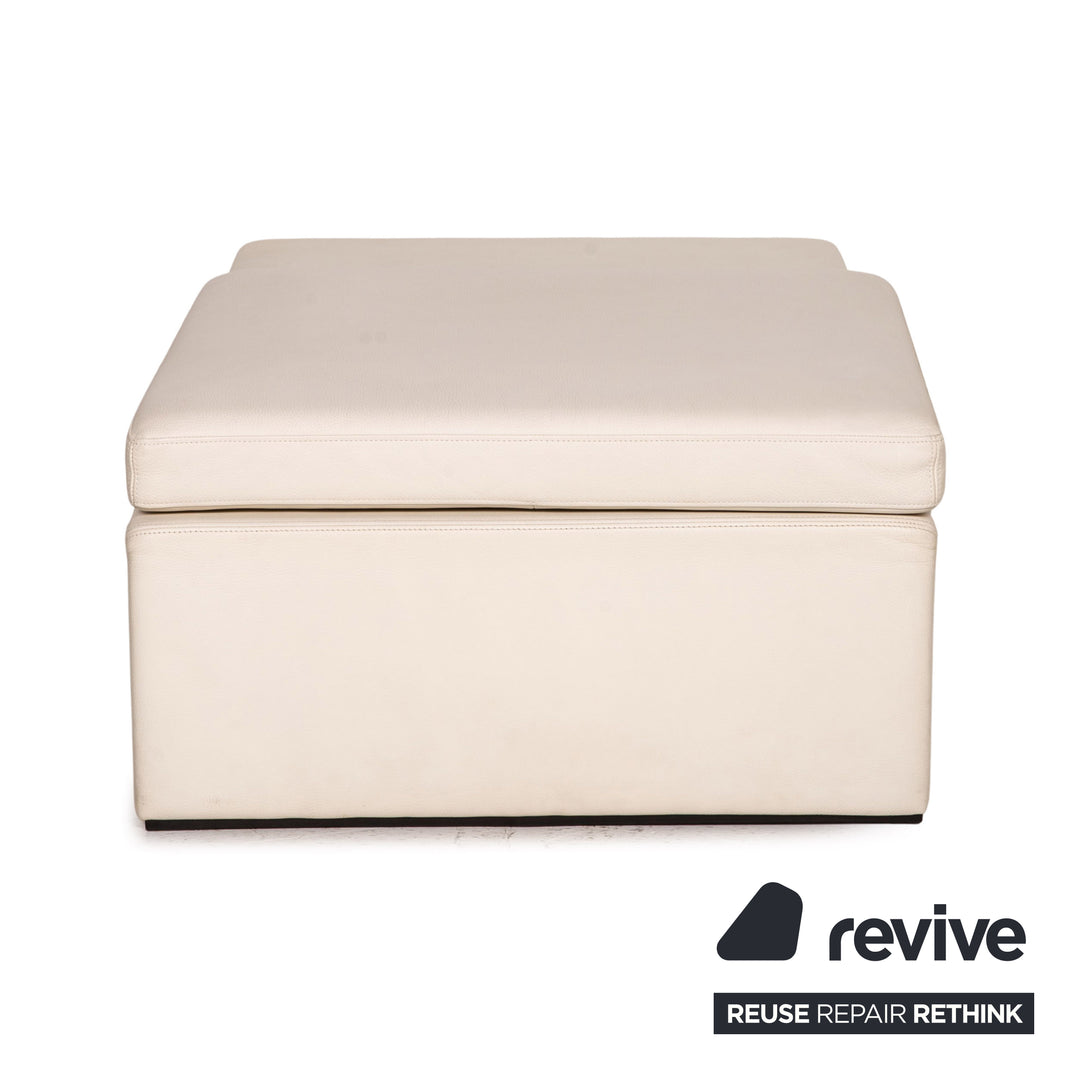 Walter Knoll canapé en cuir banc tabouret banc crème