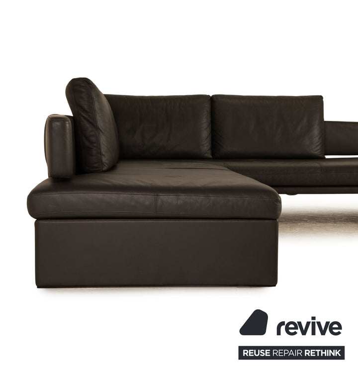 Walter Knoll Together Leather Corner Sofa Dark Gray Sofa Couch Function