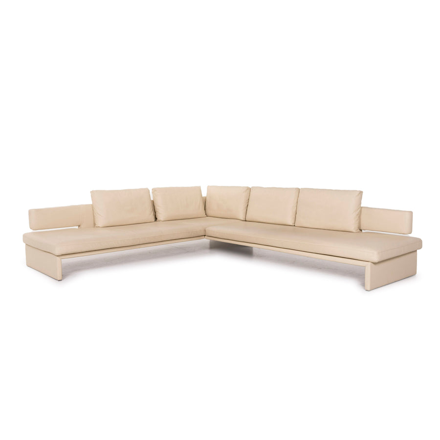 Walter Knoll Together Leder Sofa Creme Ecksofa #12347