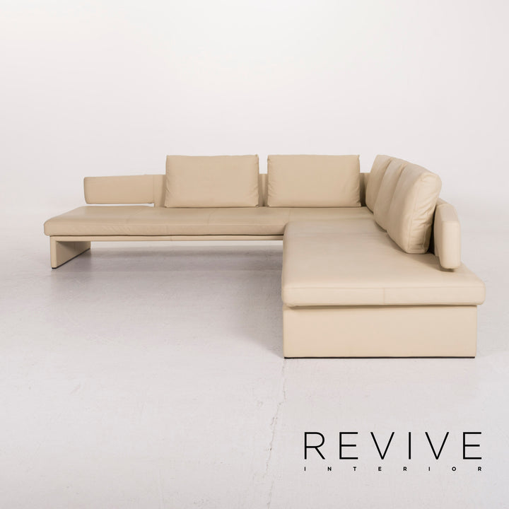 Walter Knoll Together Leder Sofa Creme Ecksofa #12347