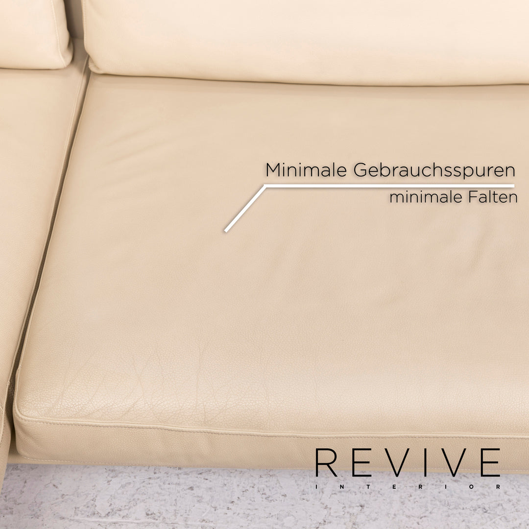 Walter Knoll Together Leder Sofa Creme Ecksofa #12347
