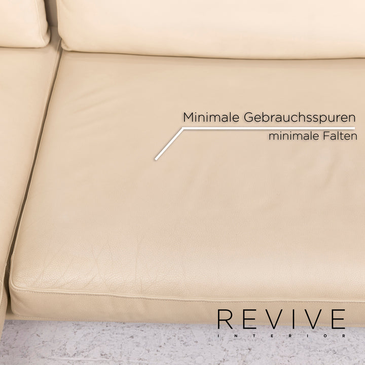 Walter Knoll Together Leder Sofa Creme Ecksofa #12347