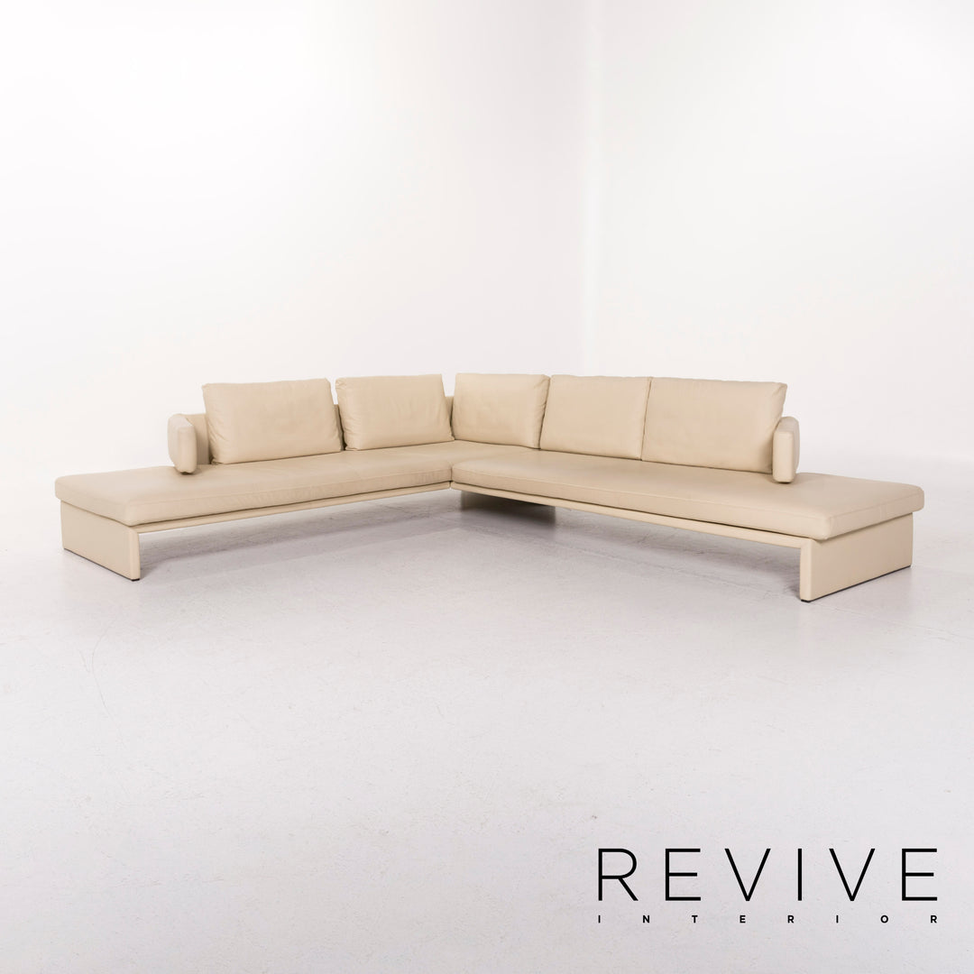 Walter Knoll Together Leder Sofa Creme Ecksofa #12347