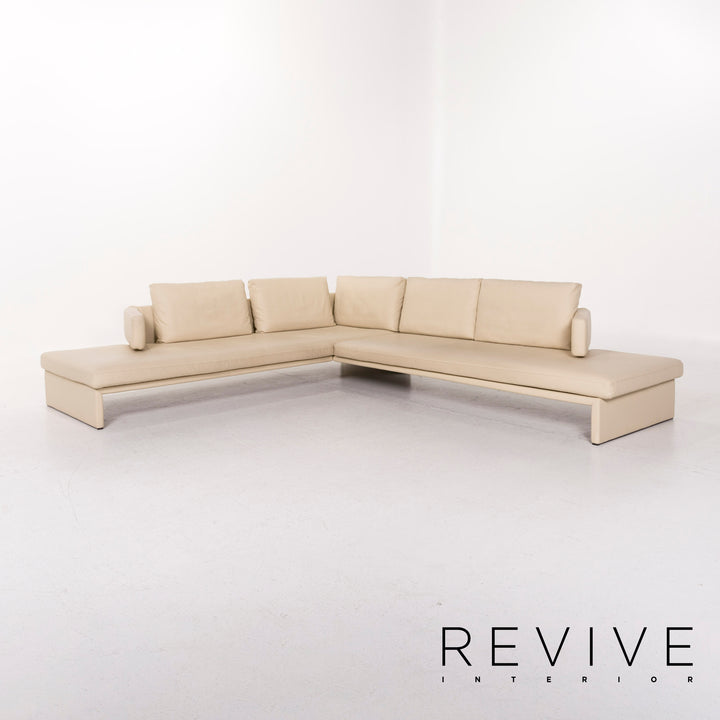 Walter Knoll Together Leder Sofa Creme Ecksofa #12347