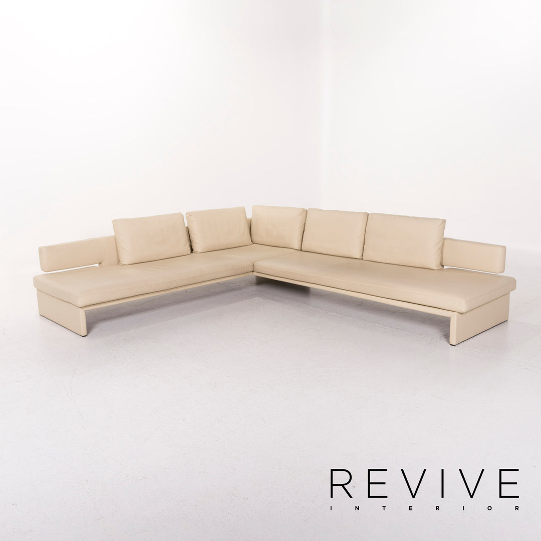 Walter Knoll Together Leder Sofa Creme Ecksofa #12347