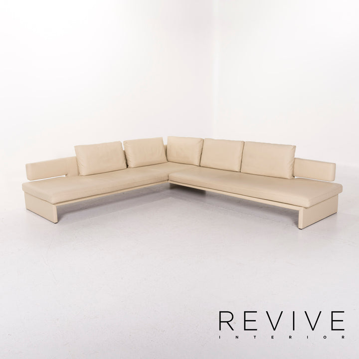 Walter Knoll Together Leder Sofa Creme Ecksofa #12347